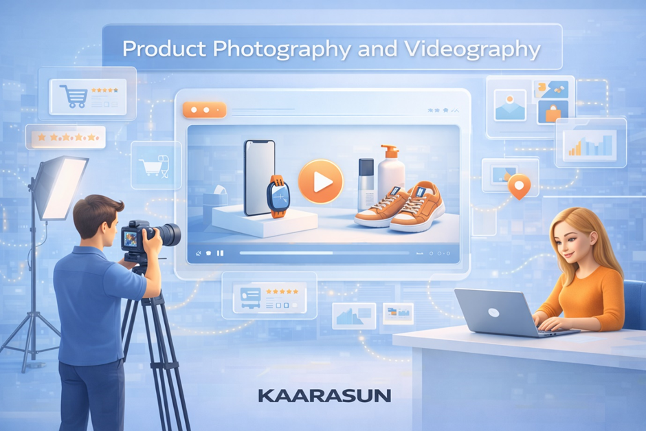WhatsApp Status Ads Strategies by Kaarasun showcasing product photography and videography for eCommerce marketing campaigns