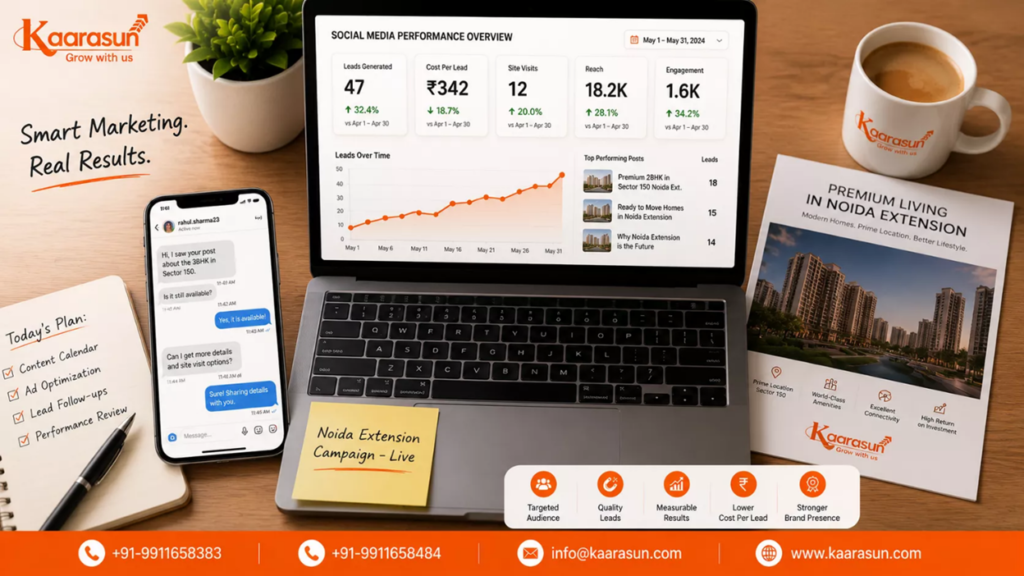 social media strategy for real estate company in Noida