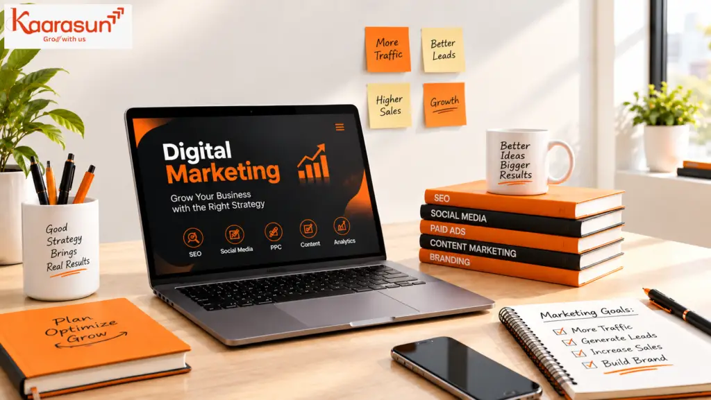 Modern Digital Marketing Workspace.